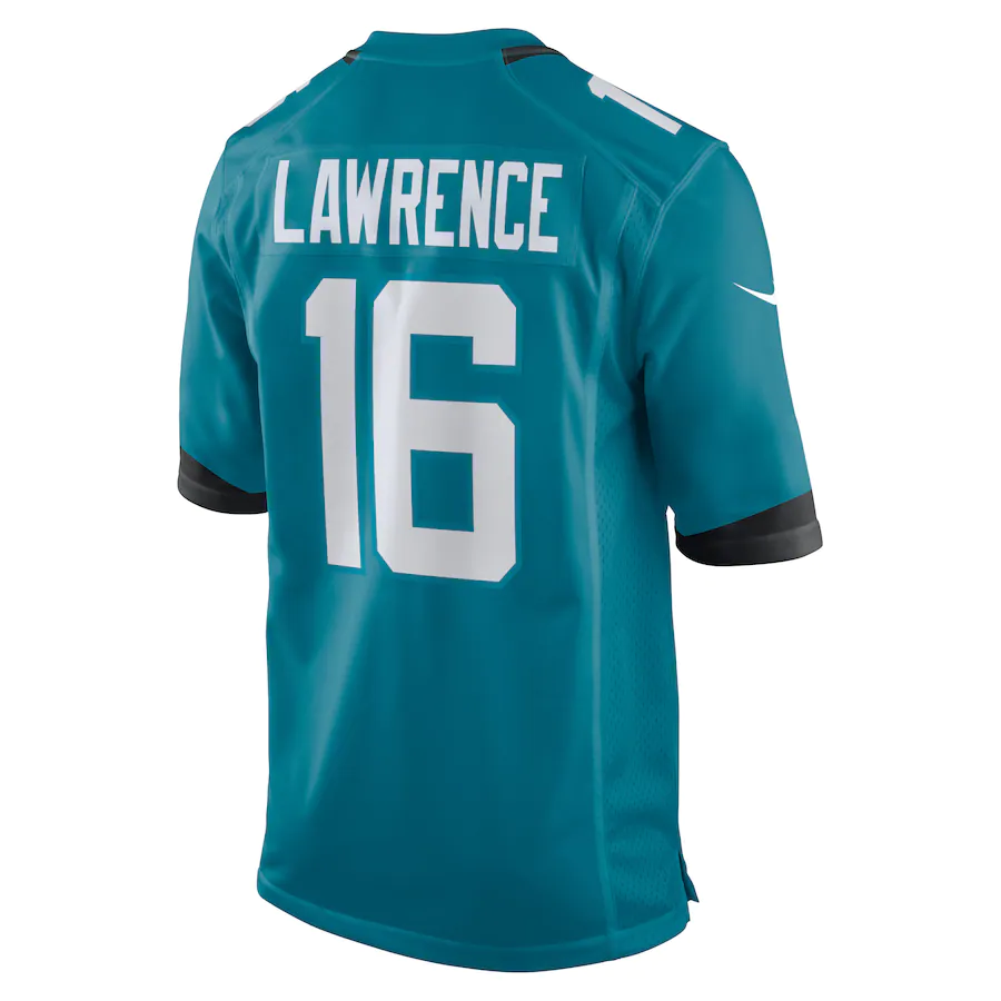 Men's Jacksonville Jaguars Trevor Lawrence Teal Game Jersey