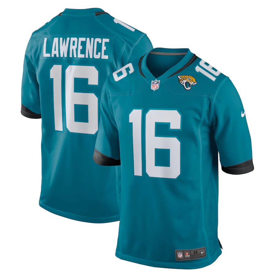 Men's Jacksonville Jaguars Trevor Lawrence Teal Game Jersey