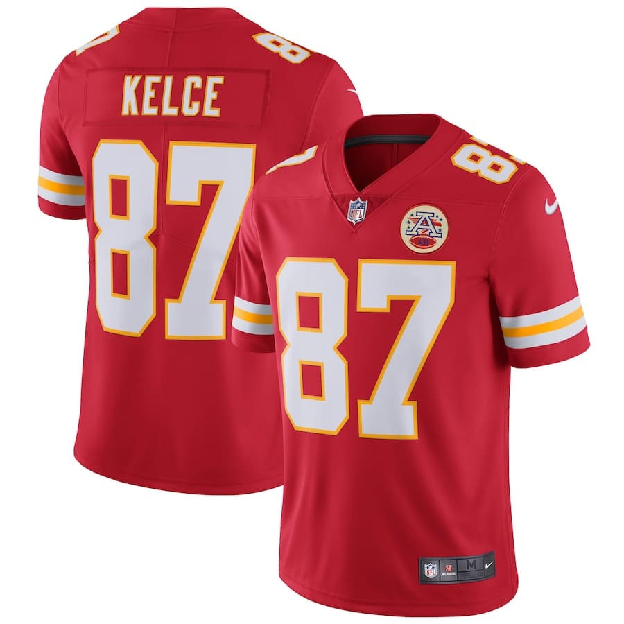 Kansas City Chiefs Travis Kelce Red Vapor Untouchable Limited Player Jersey