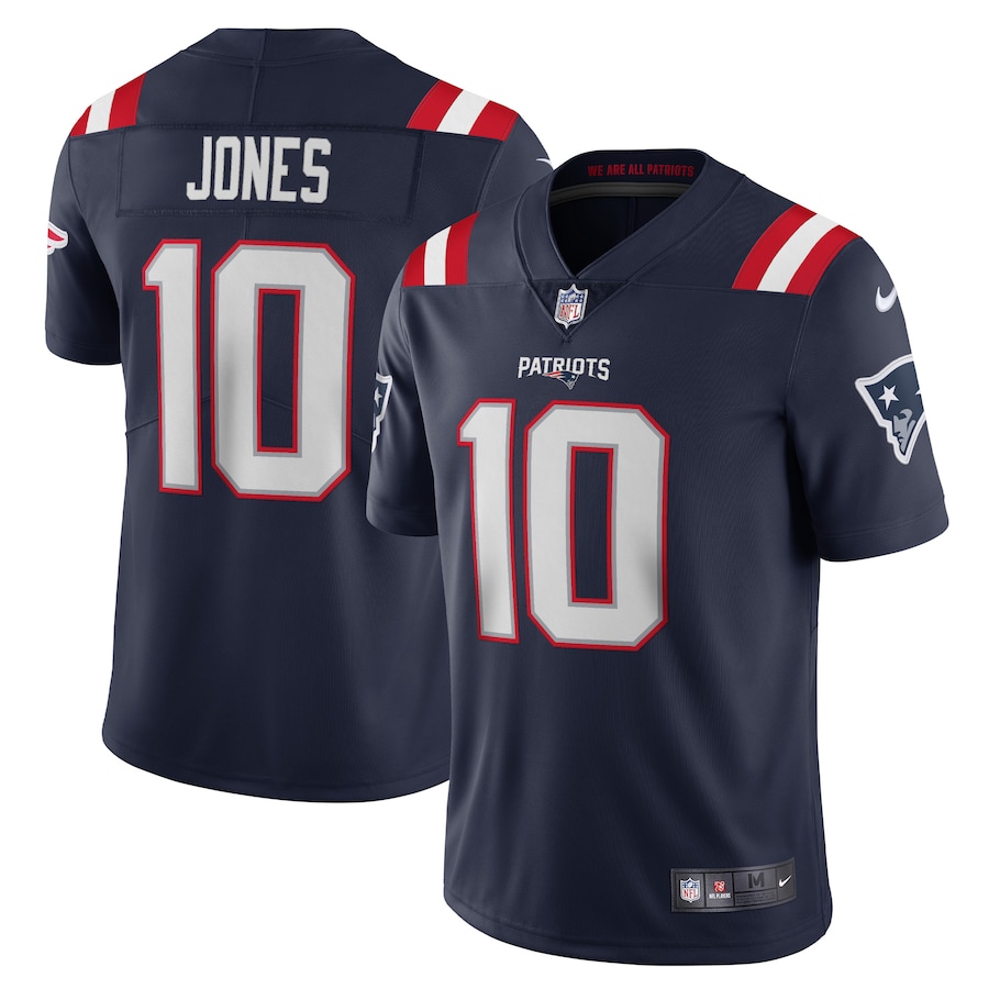 New England Patriots Mac Jones Navy Vapor Limited Jersey