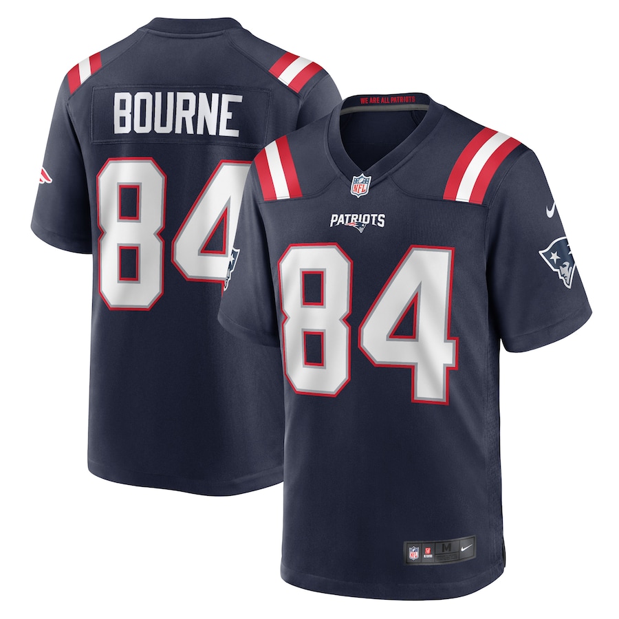 Men's New England Patriots Kendrick Bourne Navy Game Jersey