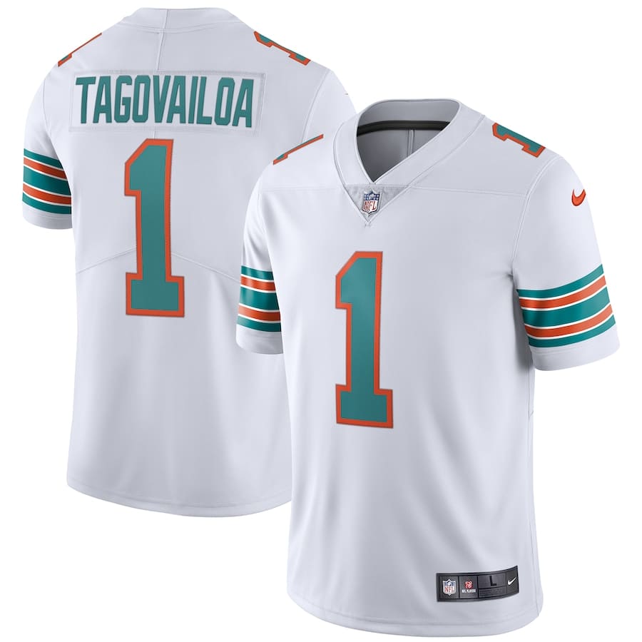 Miami Dolphins Tua Tagovailoa White 2nd Alternate Vapor Limited Jersey