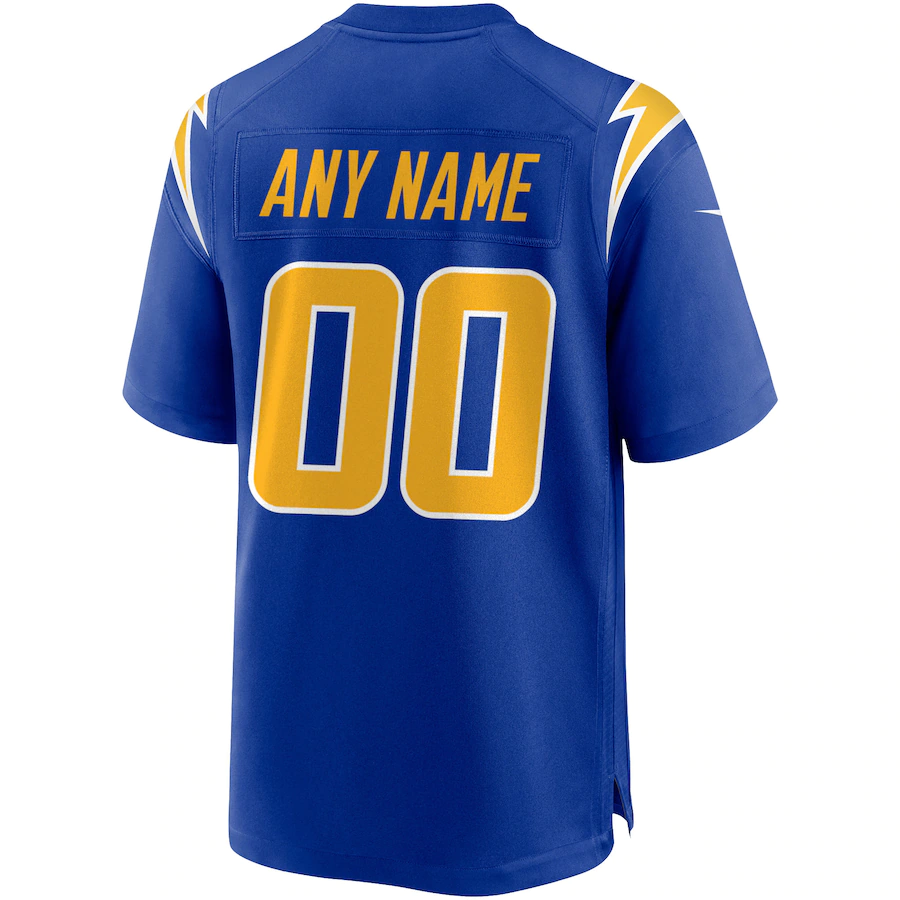 Custom Los Angeles Chargers Royal Alternate Game Jersey