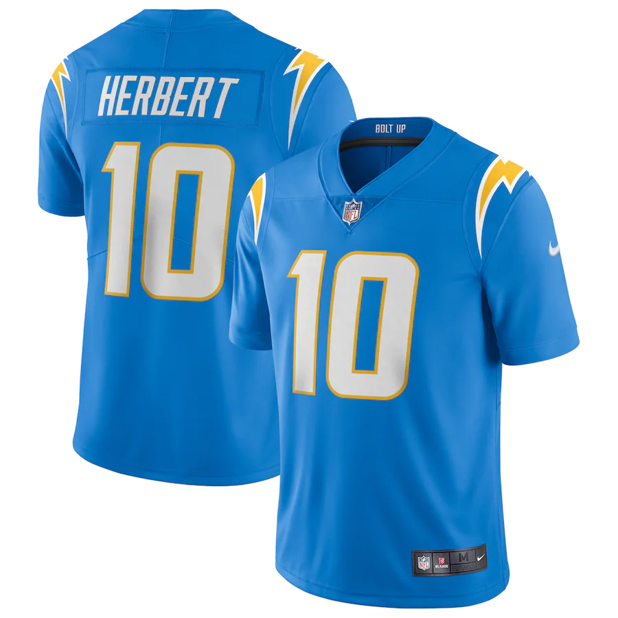 Los Angeles Chargers Justin Herbert Powder Blue Vapor Limited Jersey