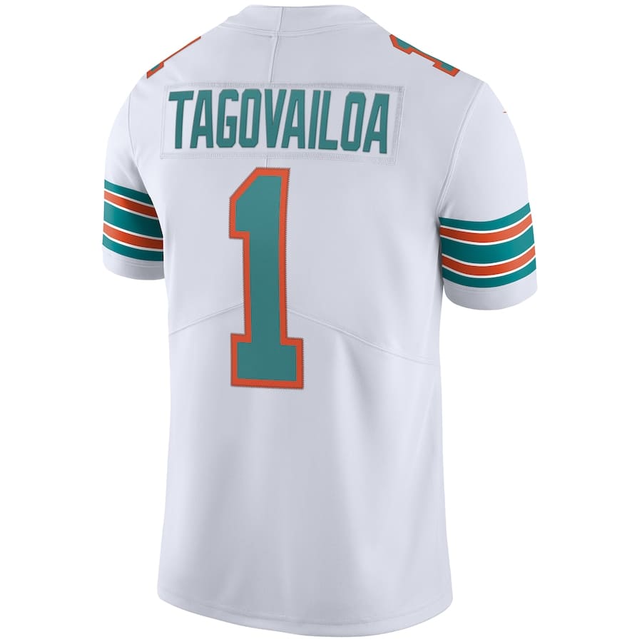 Miami Dolphins Tua Tagovailoa White 2nd Alternate Vapor Limited Jersey