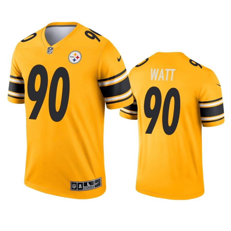 Men's Pittsburgh Steelers T.J. Watt Gold Inverted Legend Jersey