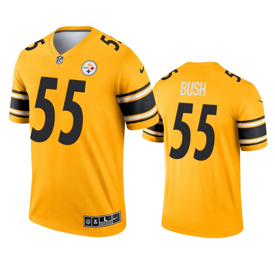 Men's Pittsburgh Steelers Devin Bush Gold Inverted Legend Jersey