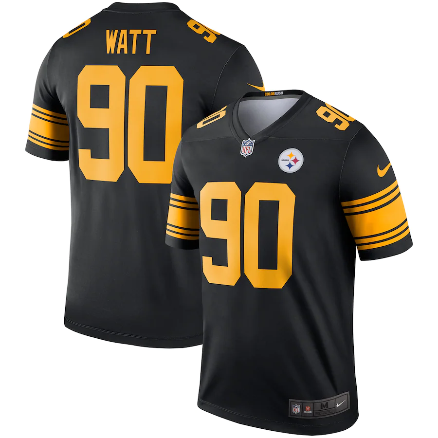 Pittsburgh Steelers T.J. Watt Black Color Rush Legend Player Jersey