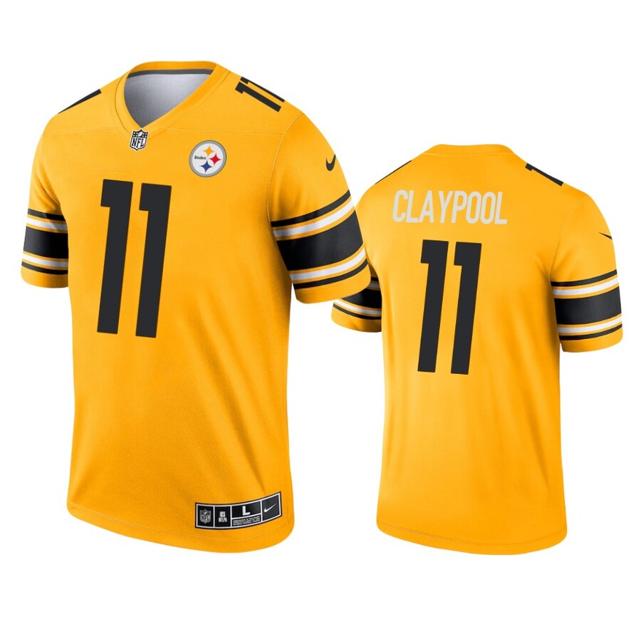 Men's Pittsburgh Steelers Chase Claypool Gold Inverted Legend Jersey
