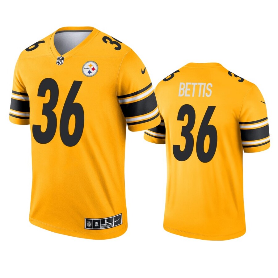 Men's Pittsburgh Steelers Jerome Bettis Gold Inverted Legend Jersey
