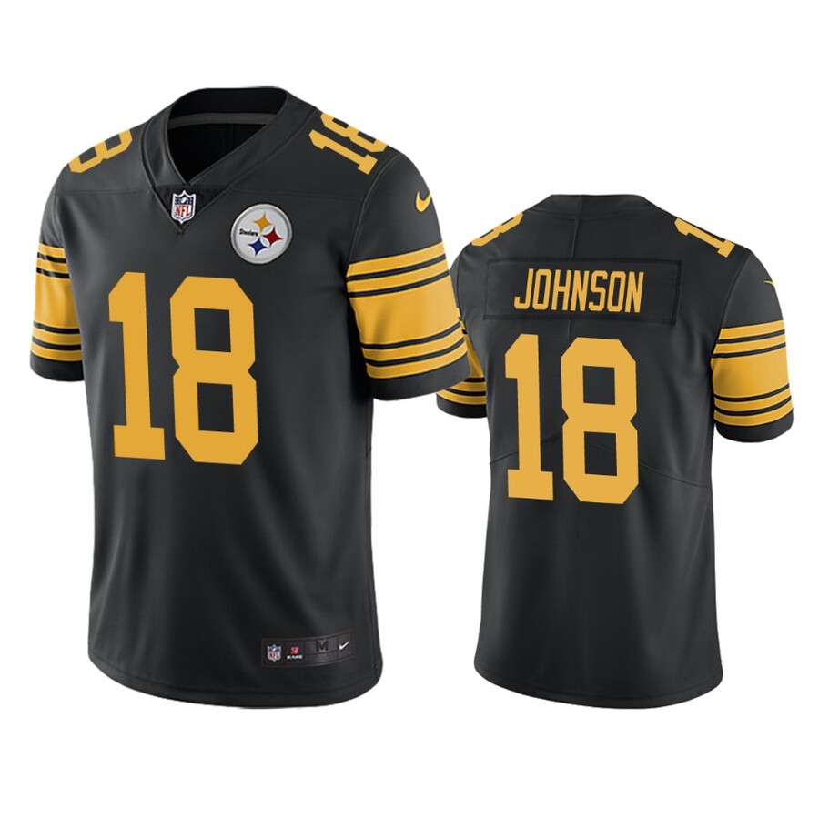 Men's Pittsburgh Steelers Diontae Johnson Black Color Rush Limited Jersey