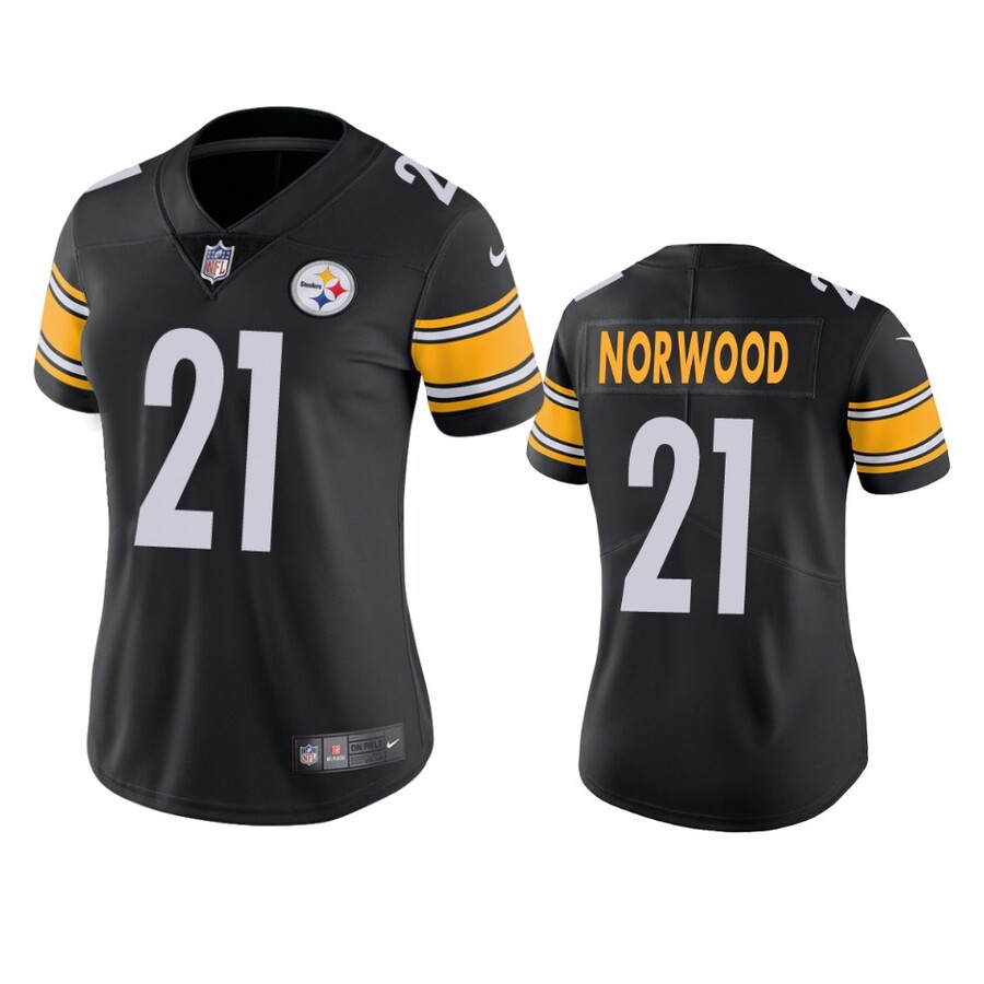 Women's Pittsburgh Steelers Tre Norwood Black Vapor Limited Jersey