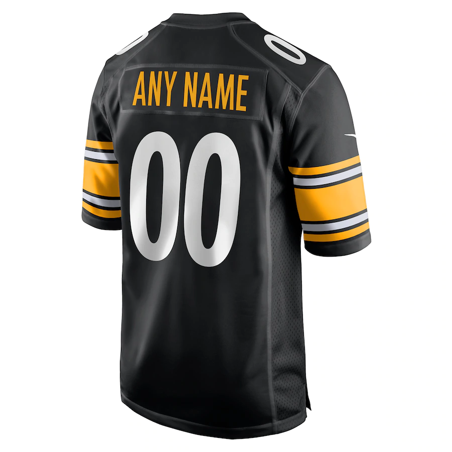 Custom Pittsburgh Steelers Black Game Player Jersey