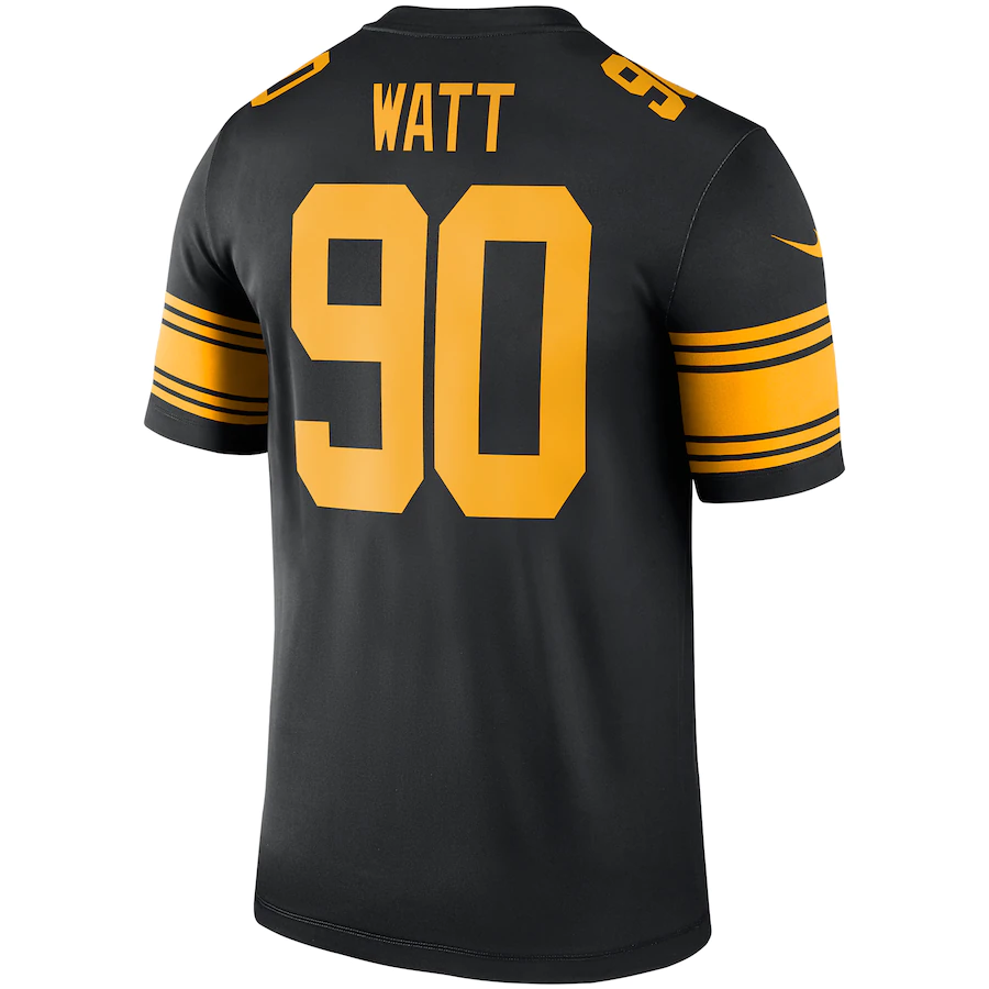 Pittsburgh Steelers T.J. Watt Black Color Rush Legend Player Jersey
