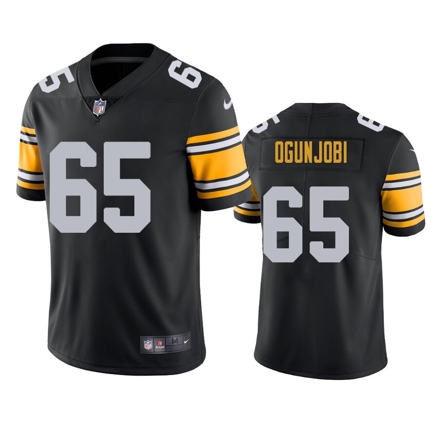 Men's Pittsburgh Steelers Larry Ogunjobi Black Alternate Vapor Limited Jerse