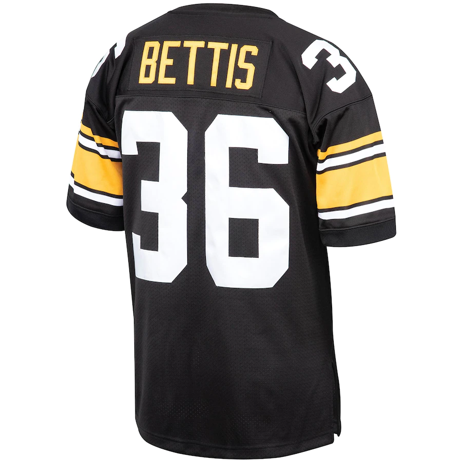 Men's Pittsburgh Steelers Jerome Bettis Mitchell & Ness Black 1996 Authentic Throwback Retired Player Jersey