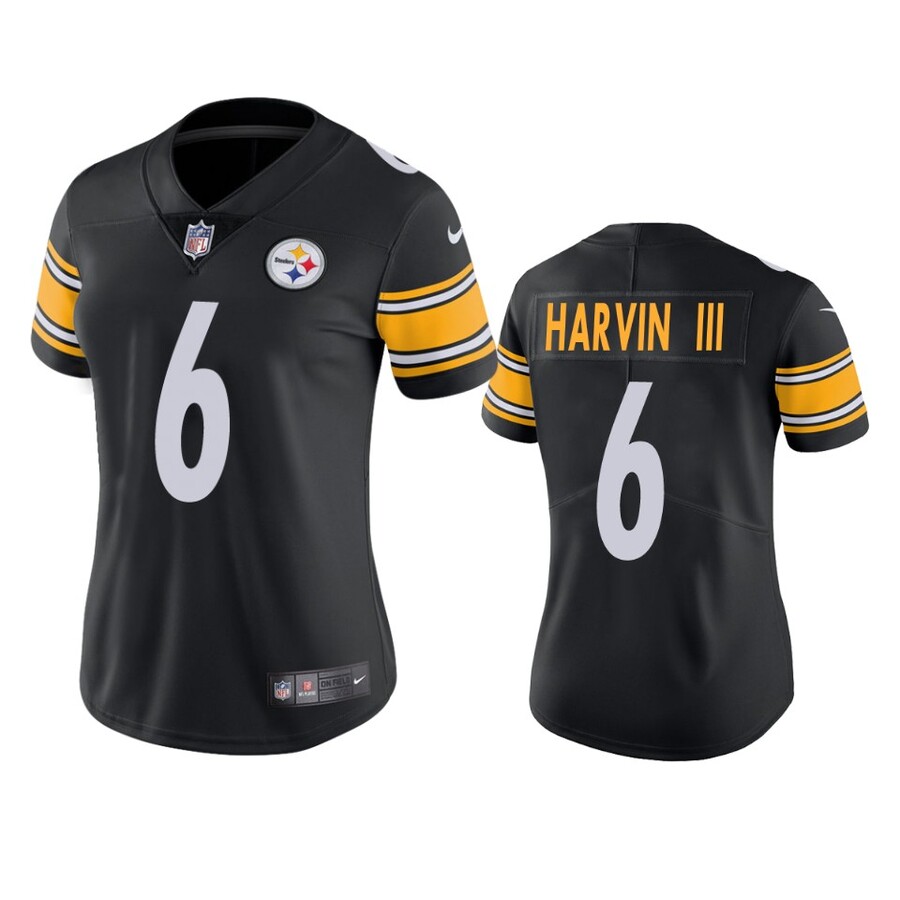 Women's Pittsburgh Steelers Pressley Harvin III Black Vapor Limited Jersey
