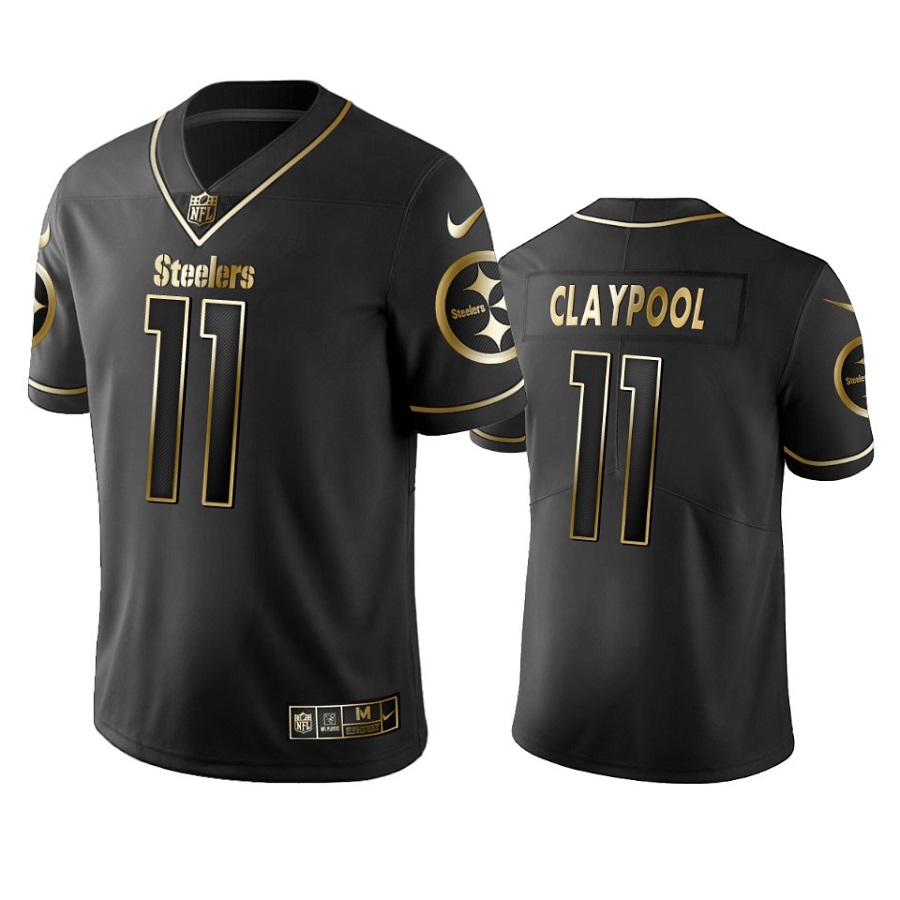 Men's Pittsburgh Steelers Chase Claypool Golden Edition Vapor Limited Jersey