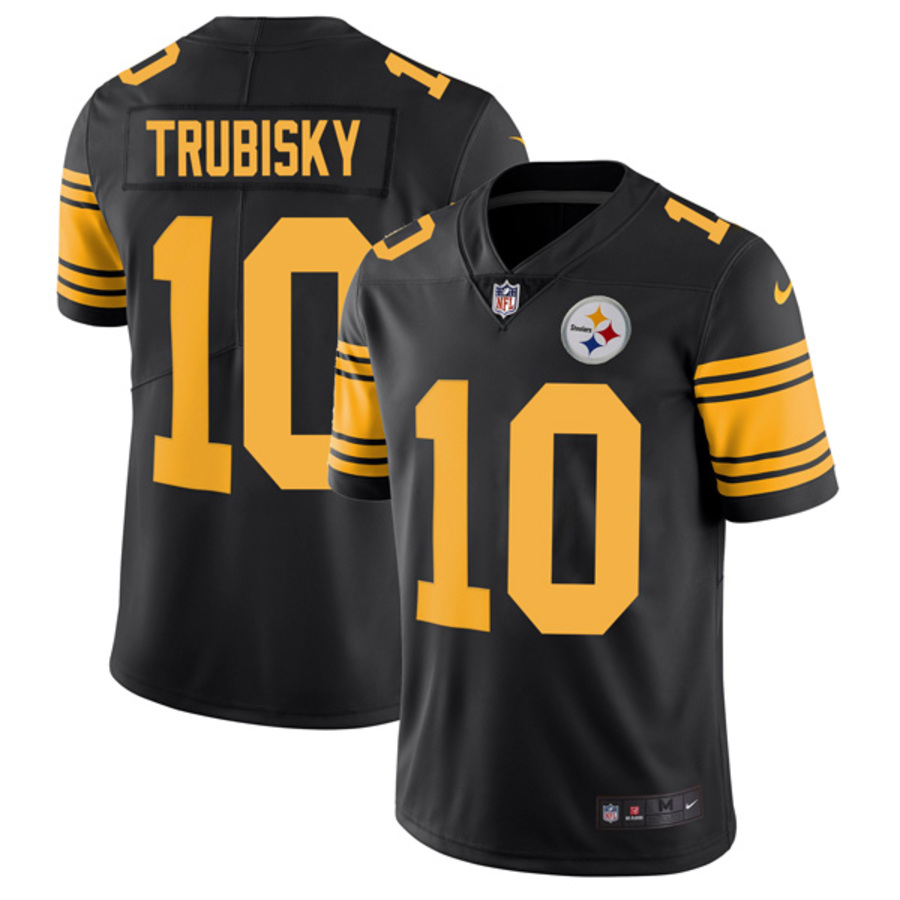 Pittsburgh Steelers Mitchell Trubisky Black Color Rush Alternate Legend Jersey
