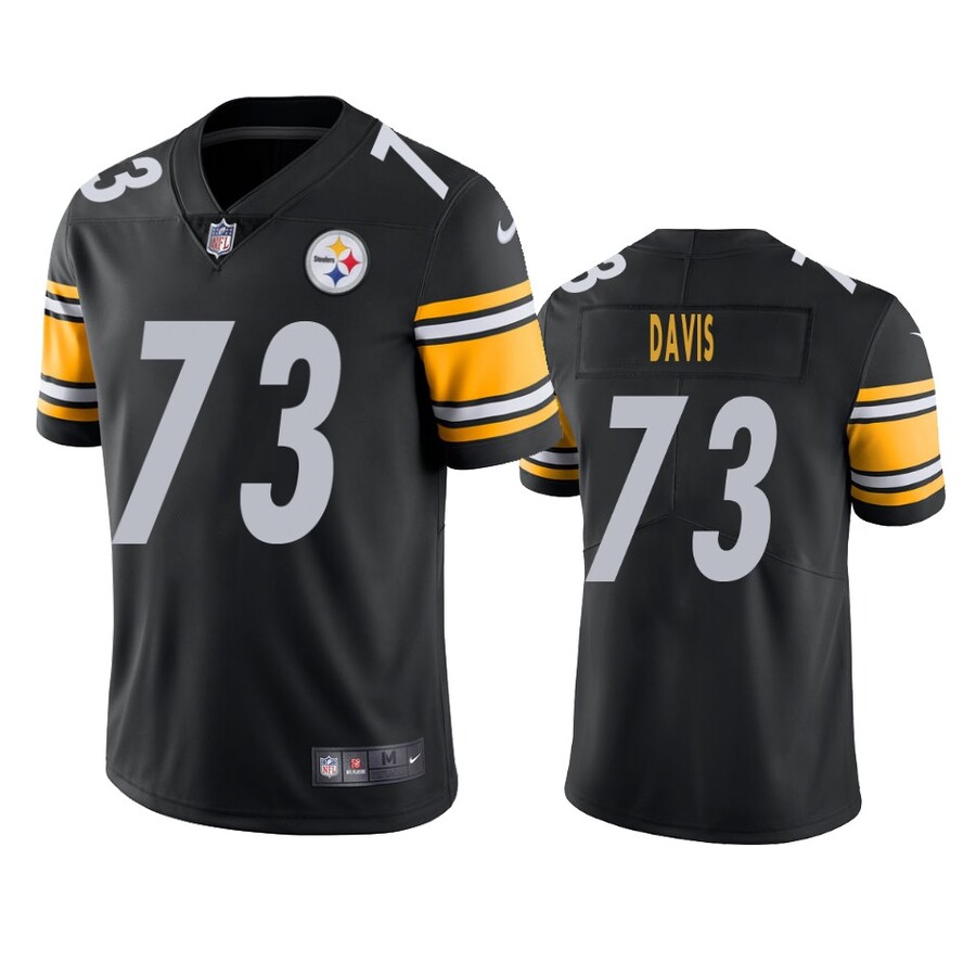 Men's Pittsburgh Steelers Carlos Davis Black Vapor Limited Jersey