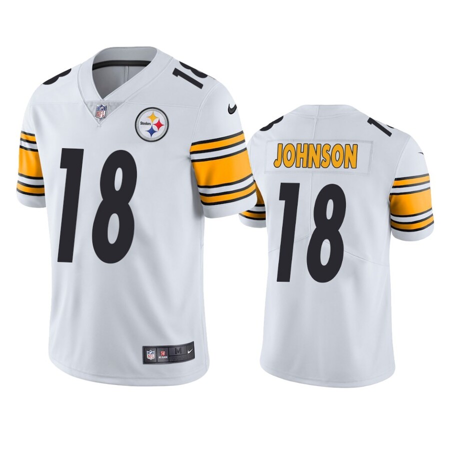 Men's Pittsburgh Steelers Diontae Johnson White Vapor Limited Player Jersey
