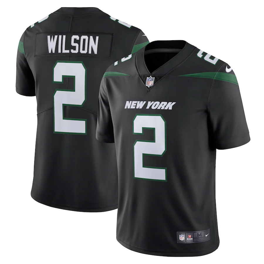 New York Jets Zach Wilson Stealth Black Vapor Limited Jersey