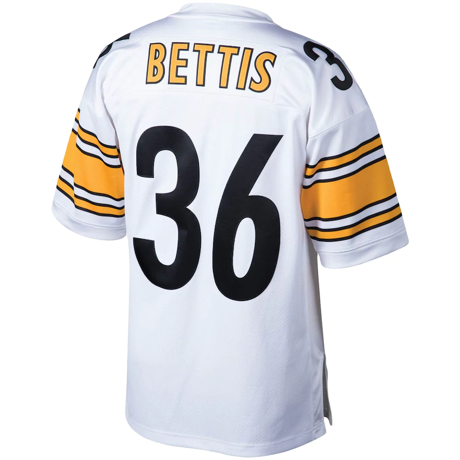 Men's Pittsburgh Steelers Jerome Bettis Mitchell & Ness White 2005 Authentic Throwback Retired Player Jersey
