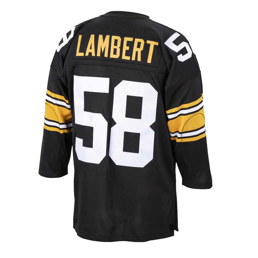 Men's Pittsburgh Steelers Jack Lambert Mitchell & Ness Black 1975 Authentic Retired Player Jersey