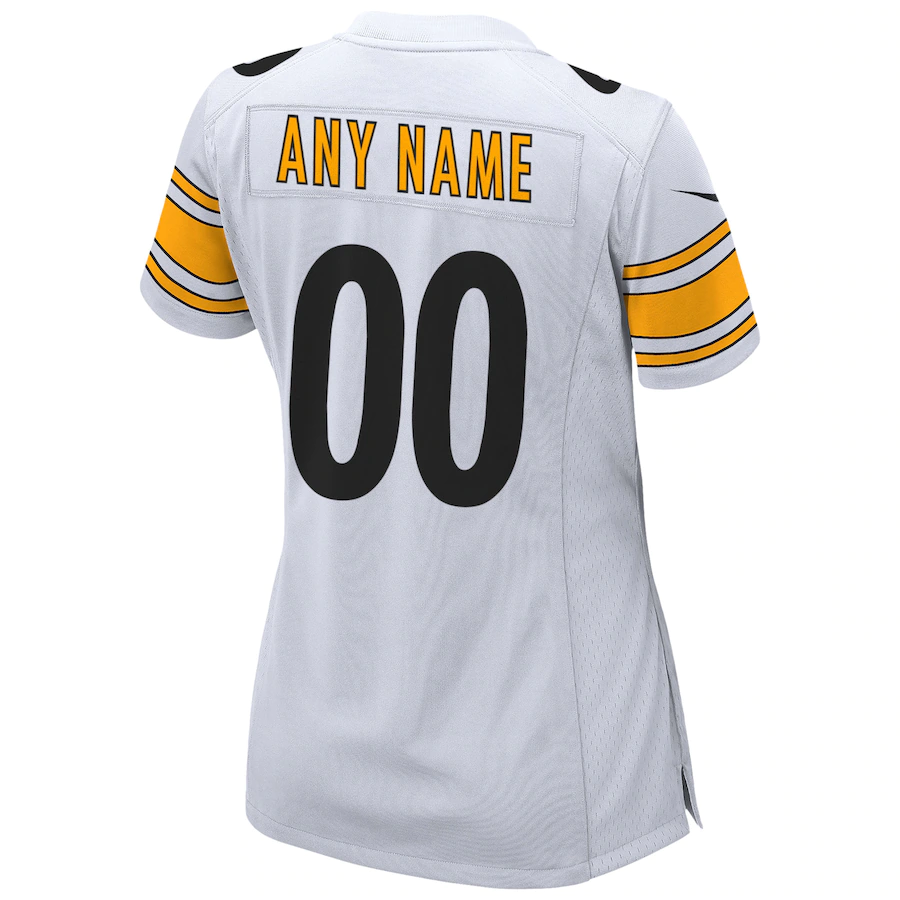 Custom Pittsburgh Steelers White Game Player Jersey