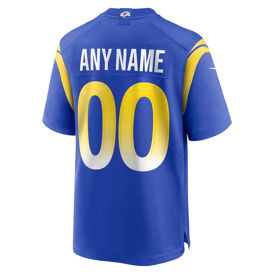 Custom Los Angeles Rams Royal Game Jersey
