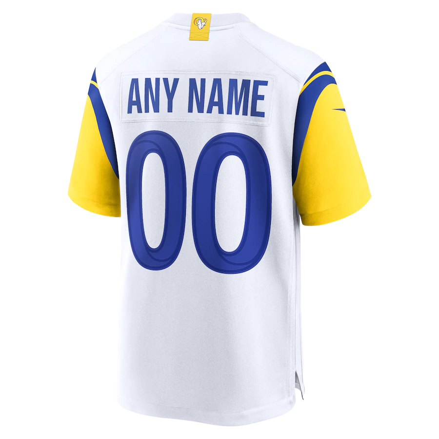 Custom Los Angeles Rams White Game Jersey