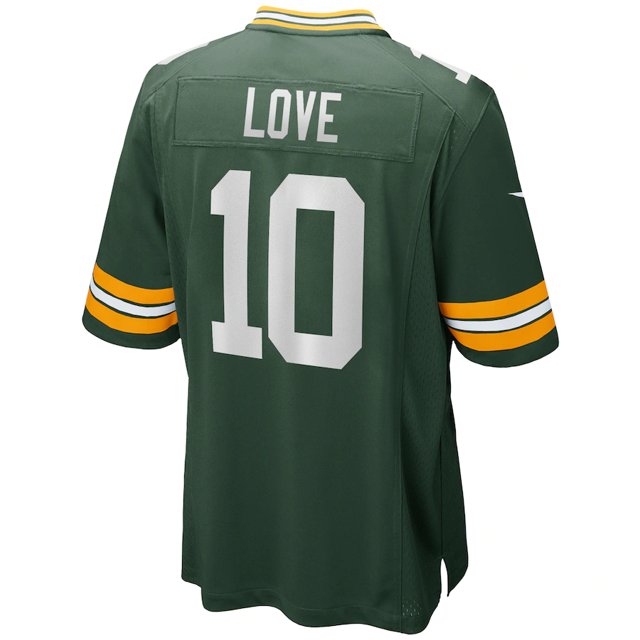 Men's Green Bay Packers Jordan Love Green Game Jersey