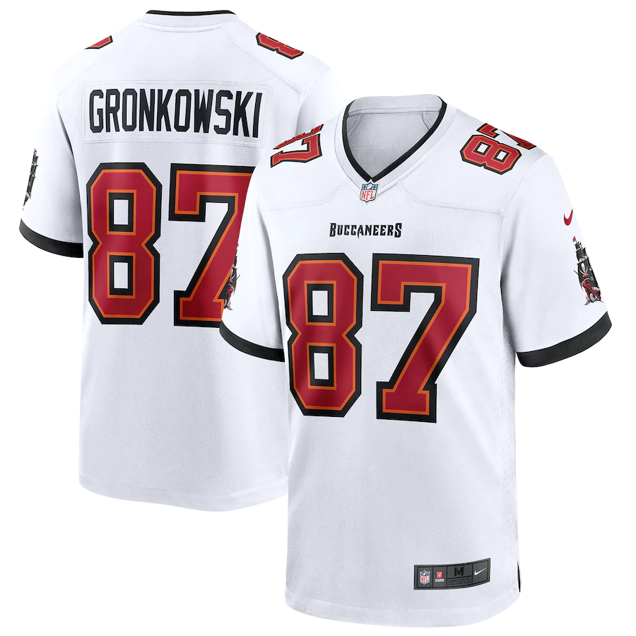 Men's Tampa Bay Buccaneers Rob Gronkowski White Game Jersey
