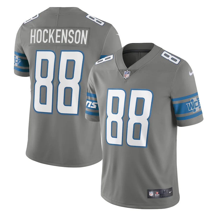 Detroit Lions T.J. Hockenson Steel Vapor Limited Jersey