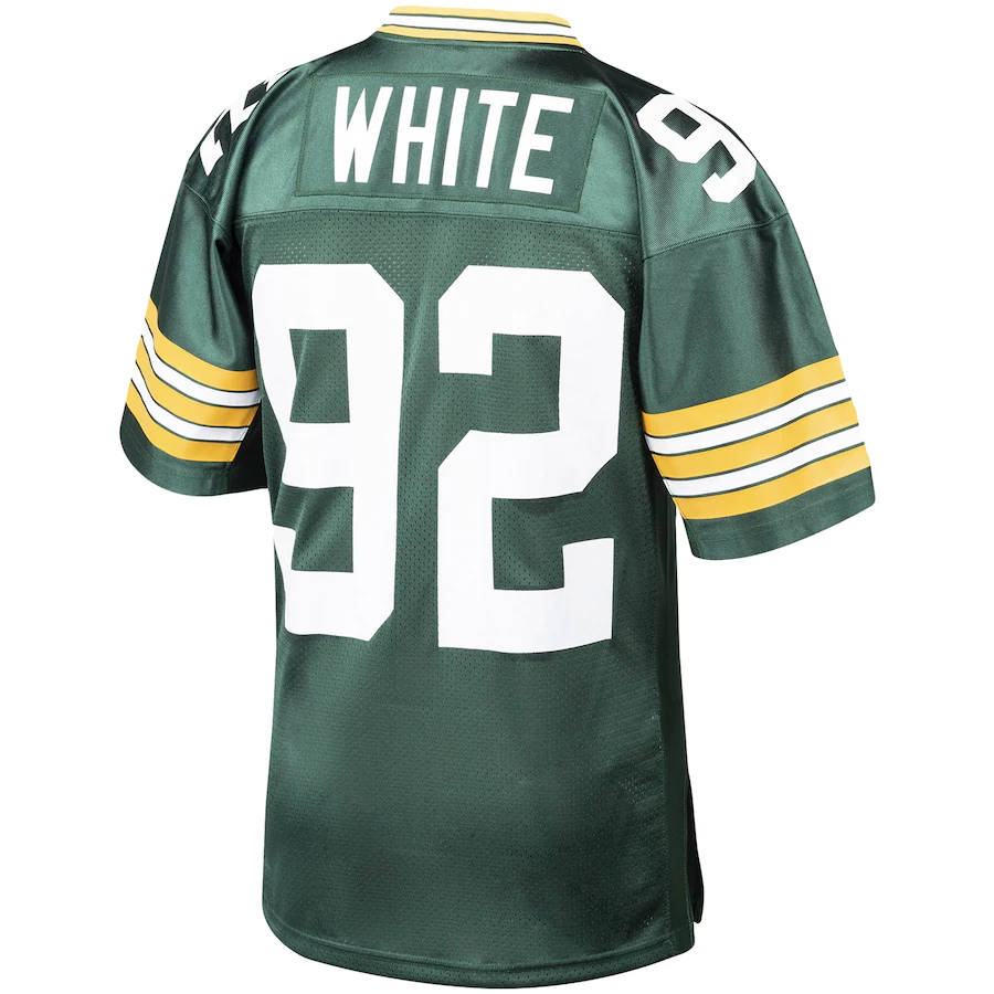 Men's Green Bay Packers Reggie White Mitchell & Ness Green 1993 Authentic Throwback Retired Player Jersey