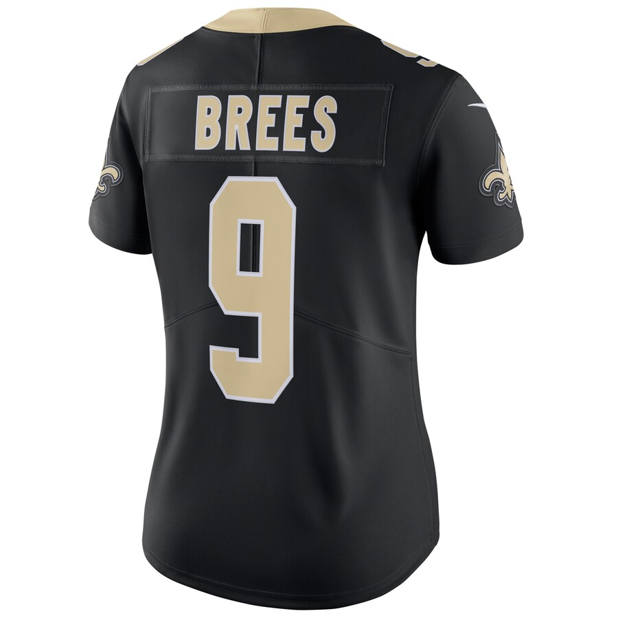 Women's New Orleans Saints Drew Brees Black Vapor Untouchable Limited Jersey