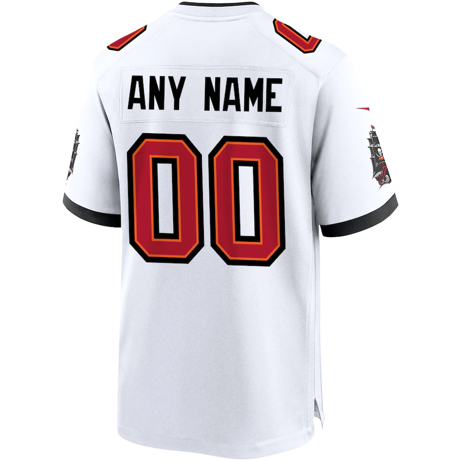 Custom Tampa Bay Buccaneers White Game Jersey