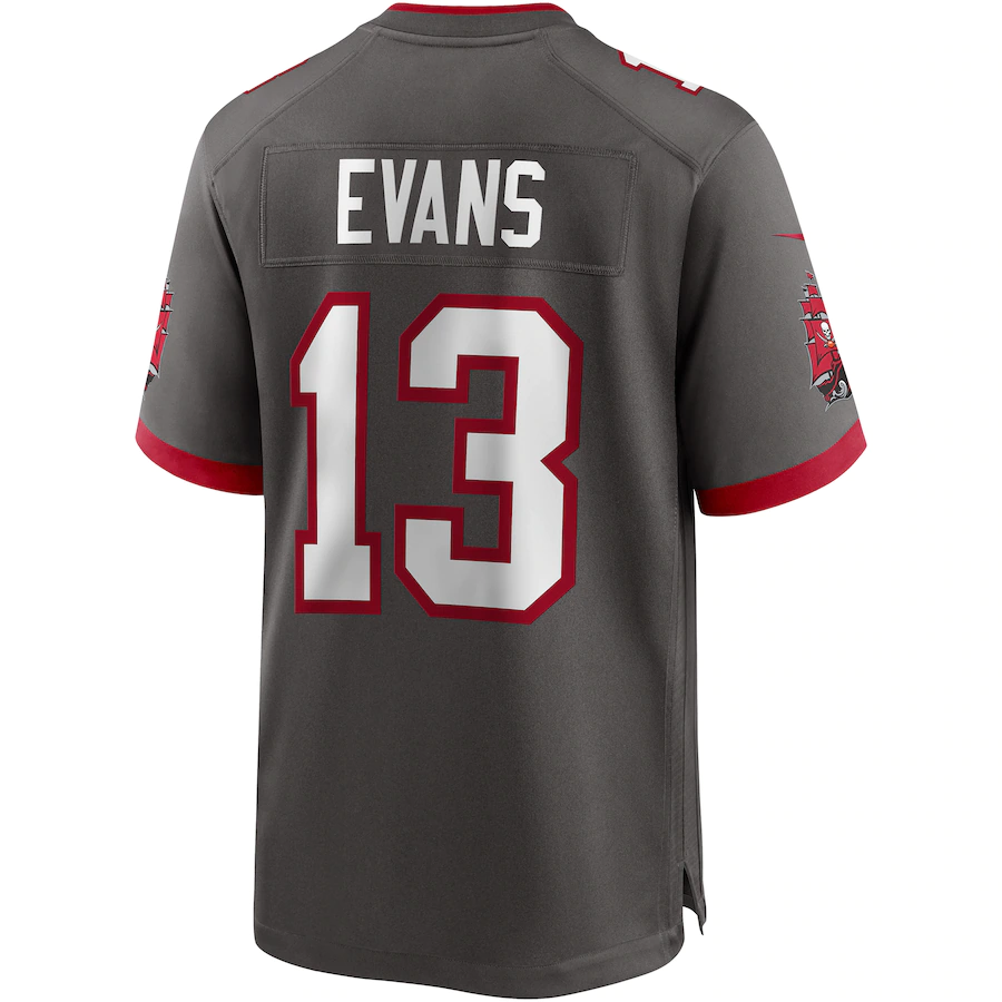 Men's Tampa Bay Buccaneers Mike Evans Pewter Alternate Game Jersey