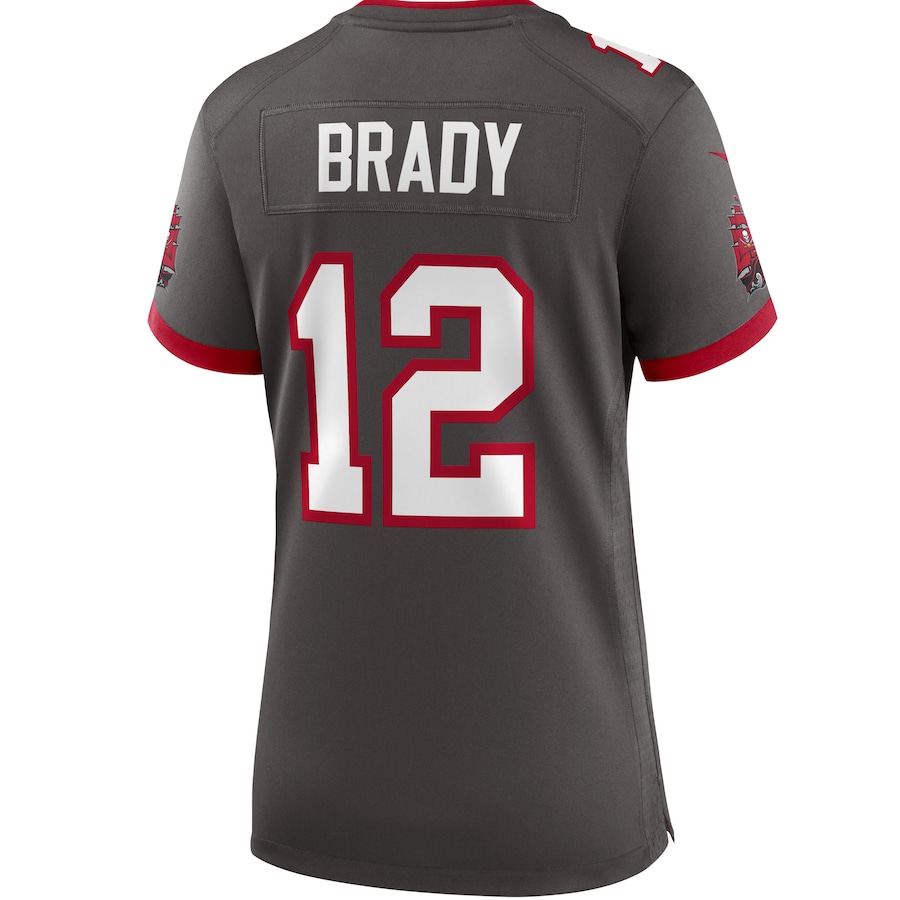 Women's Tampa Bay Buccaneers Tom Brady Pewter Alternate Game Jersey