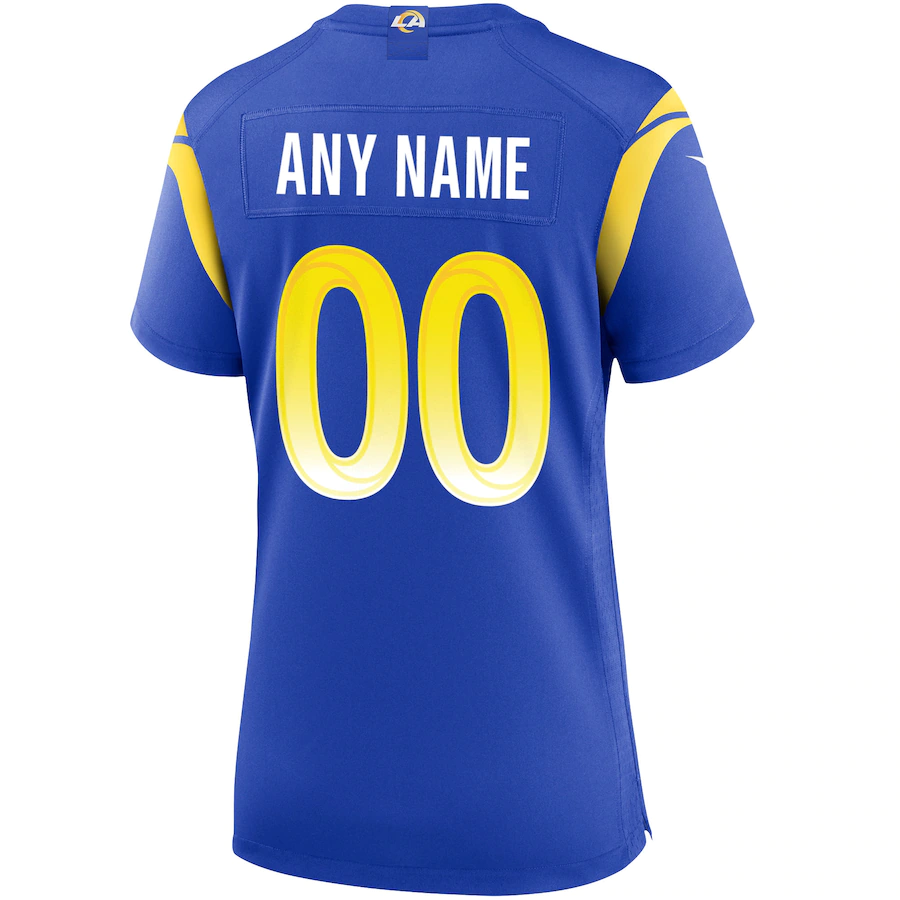 Custom Los Angeles Rams Royal Game Jersey