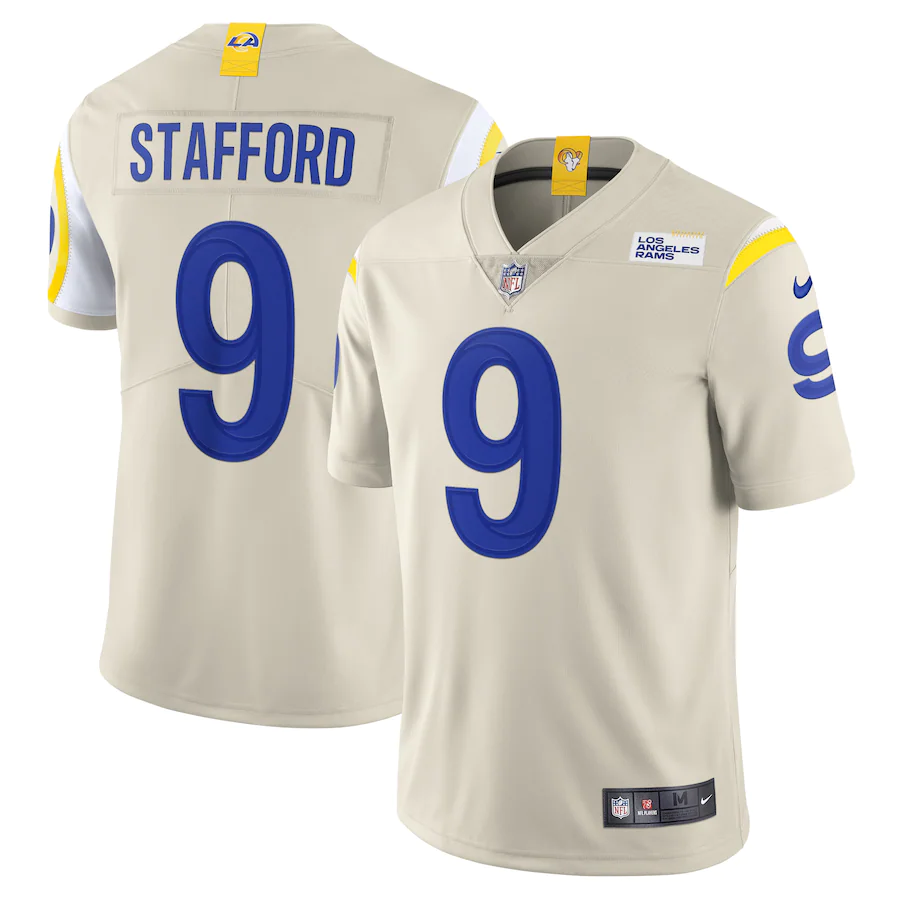 Los Angeles Rams Matthew Stafford Bone Vapor Limited Jersey