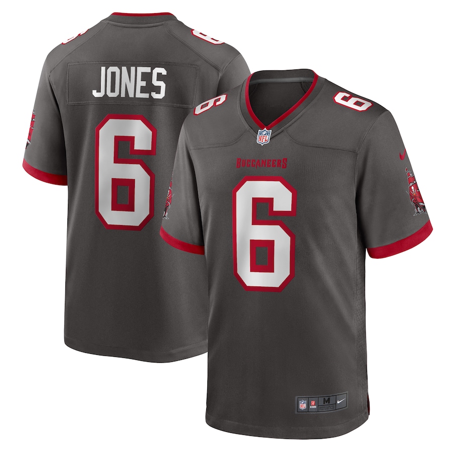 Men's Tampa Bay Buccaneers Julio Jones Pewter Game Jersey