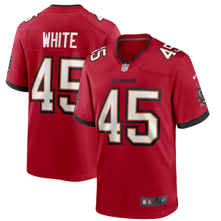 Men's Tampa Bay Buccaneers Devin White Red Game Jersey