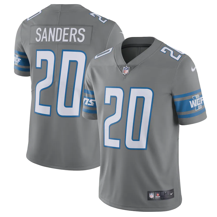 Detroit Lions Barry Sanders Silver Retired Player Vapor Limited Jersey