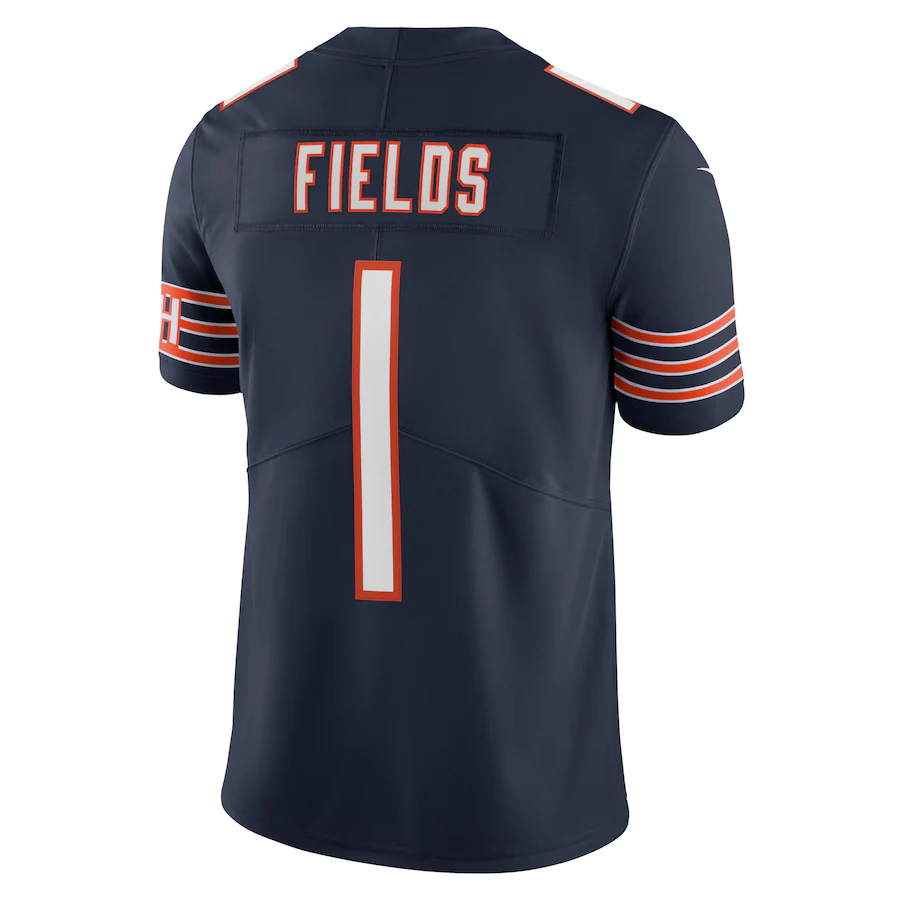 Chicago Bears Justin Fields Navy Vapor Limited Jersey