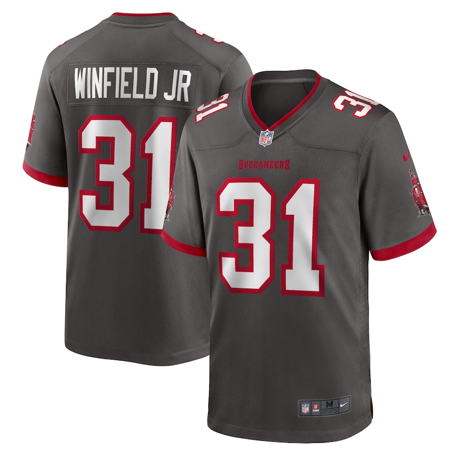 Men's Tampa Bay Buccaneers Antoine Winfield Jr. Pewter Game Jersey