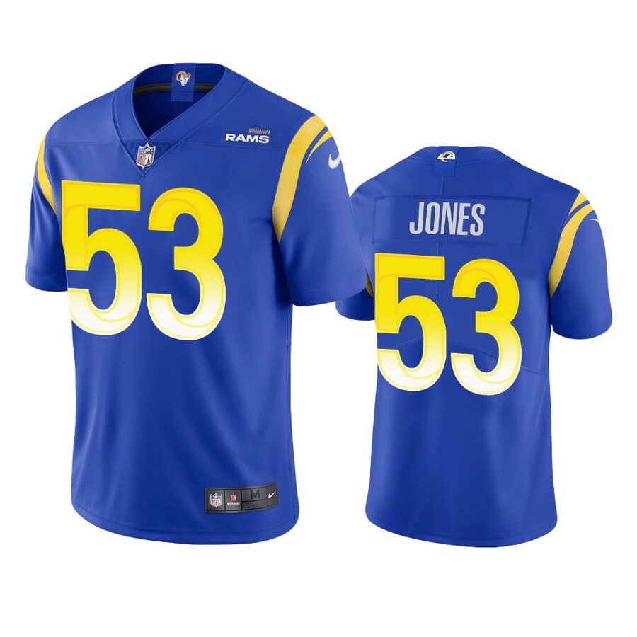 Los Angeles Rams Ernest Jones Royal Vapor Limited Jersey