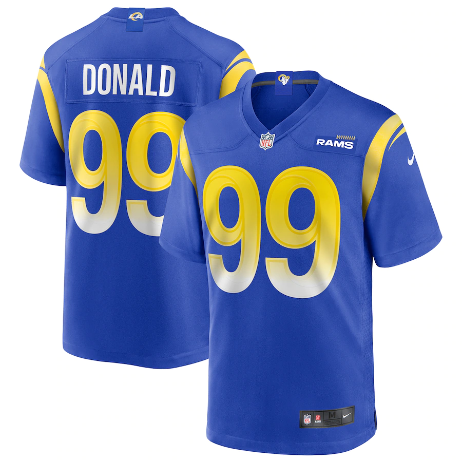 Men's Los Angeles Rams Aaron Donald Royal Game Player Jersey