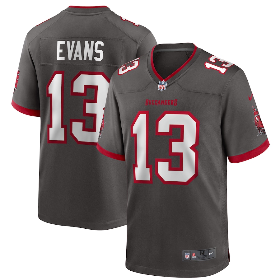 Men's Tampa Bay Buccaneers Mike Evans Pewter Alternate Game Jersey