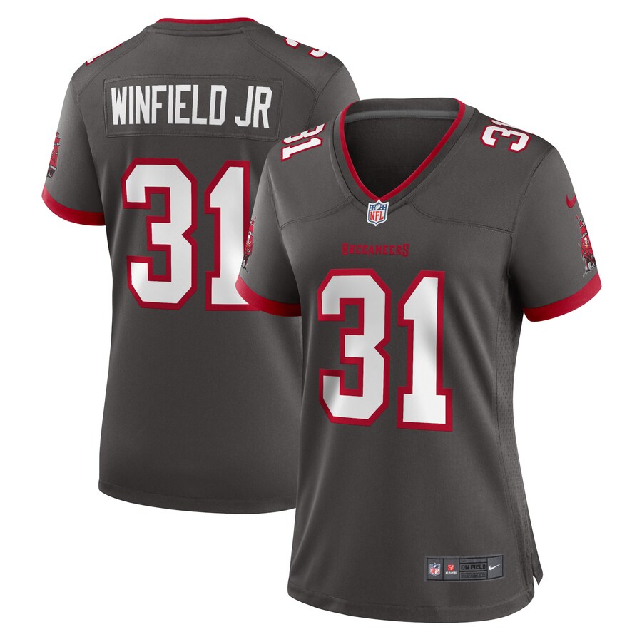 Women's Tampa Bay Buccaneers Antoine Winfield Jr. Pewter Game Jersey